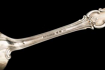 15 pieces of swedish 19th century silver cutlery. Weight 890 gram.
