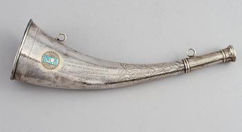 JAKTHORN, silver, CG Hallberg, 1927. Total vikt ca 262 g.