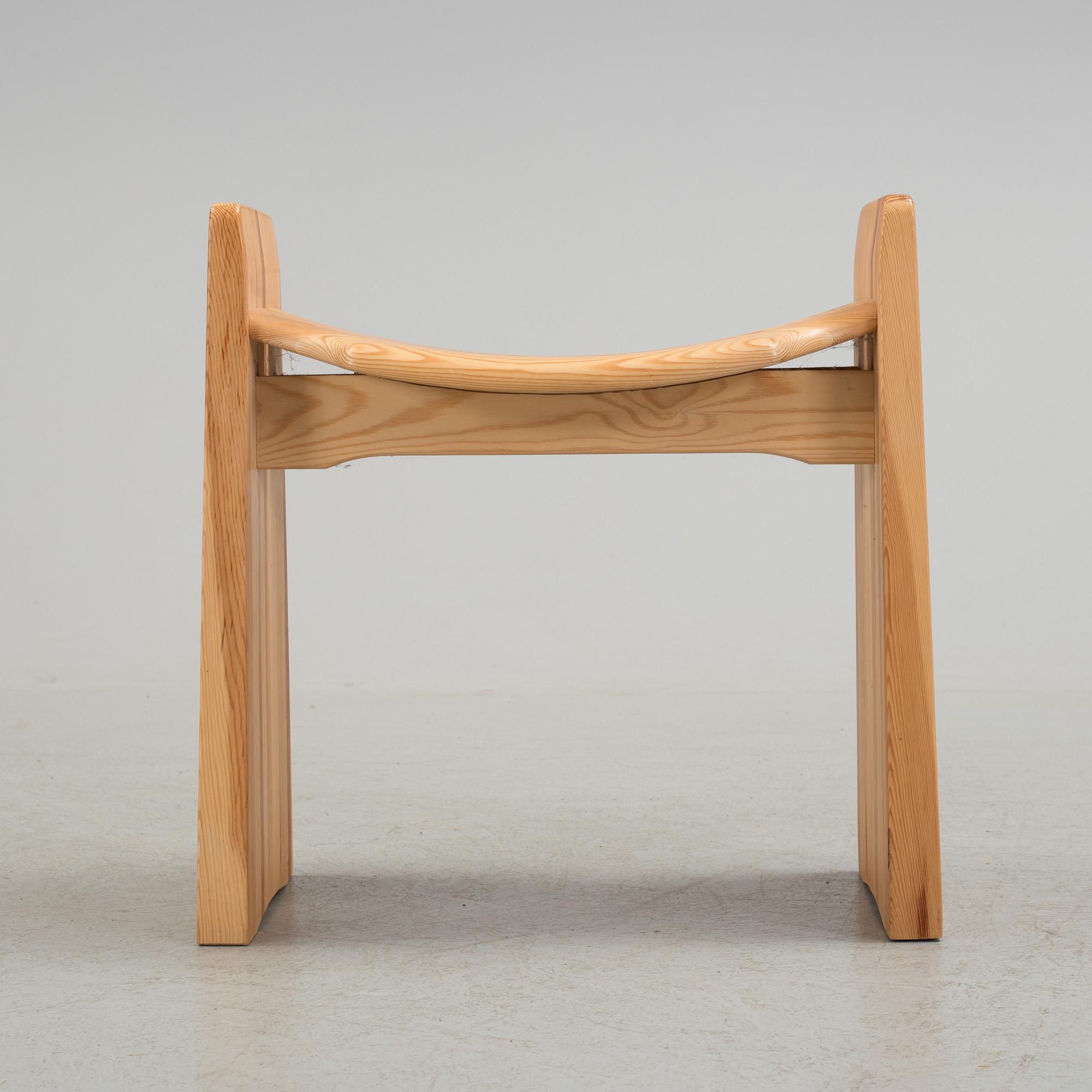 GILBERT MARKLUND, a pine stool from Furusnickarn AB, designed in 1969.