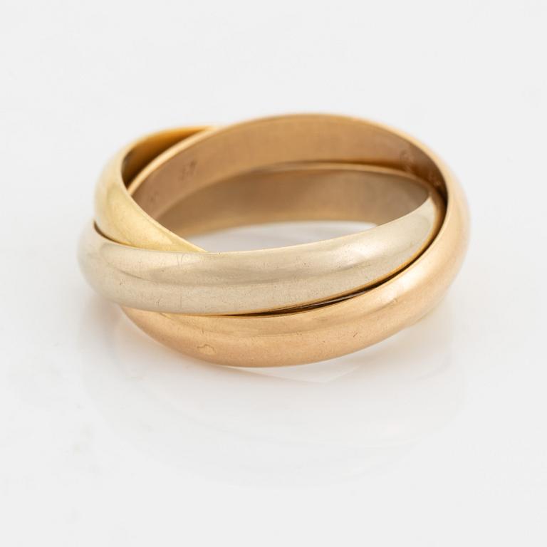Cartier, ring, "Trinity", 18K tri-coloured gold.