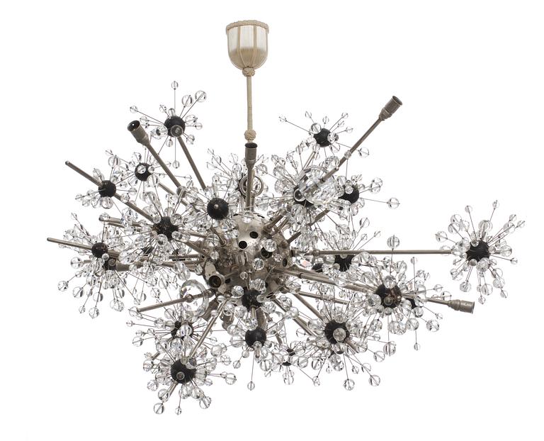 A J. & L. Lobmeyer chandelier, "Lights in The Met"/"Exploding Star", Vienna, Austria 1960's.