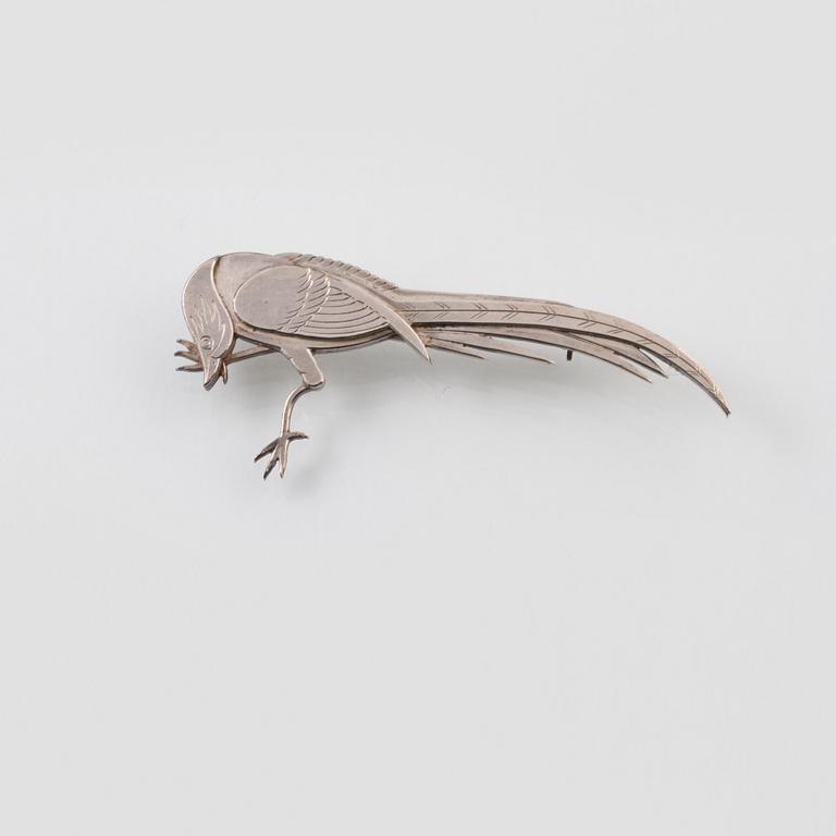BROSCH, sterlingsilver Wiwen Nilson, Lund, 1967, numrerad 32. Vikt 12,7 gram.