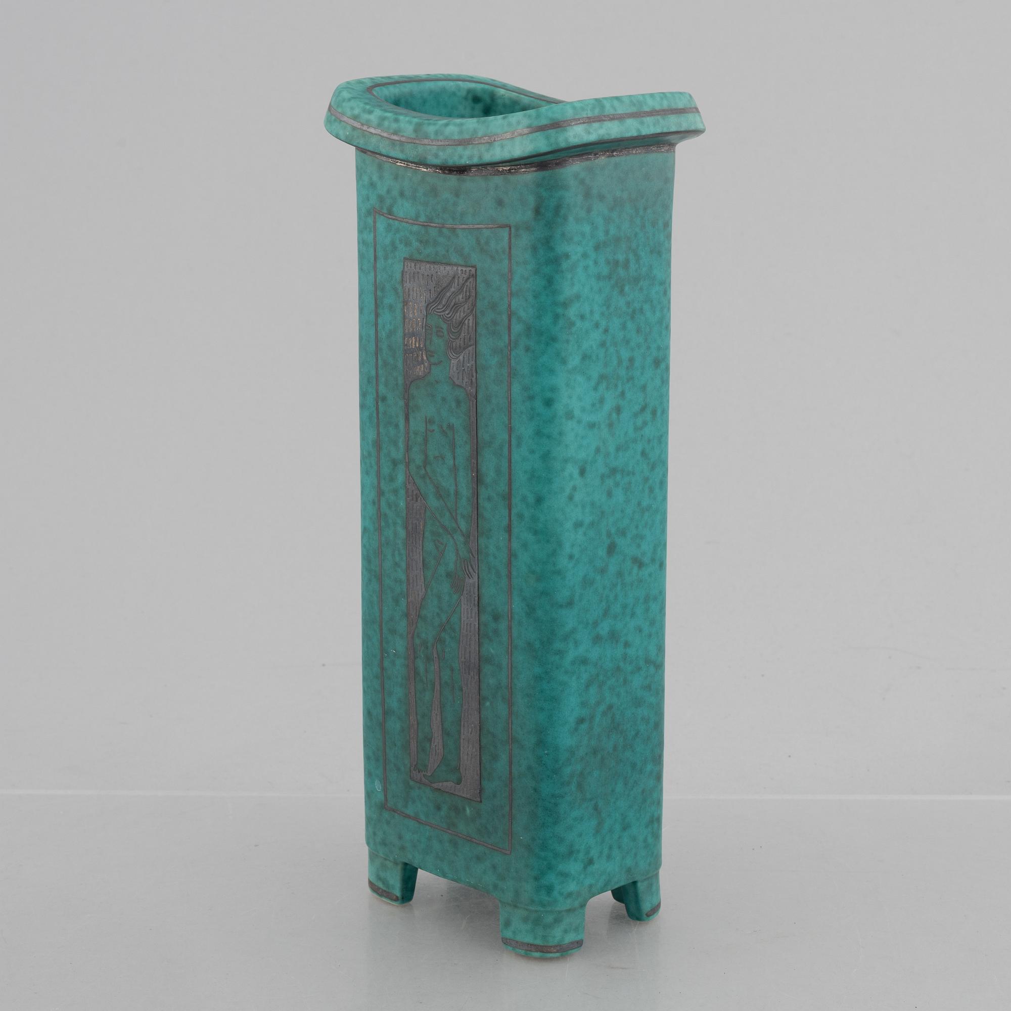 Wilhelm Kåge, a stoneware 'Argenta' vase, Gustavsberg.