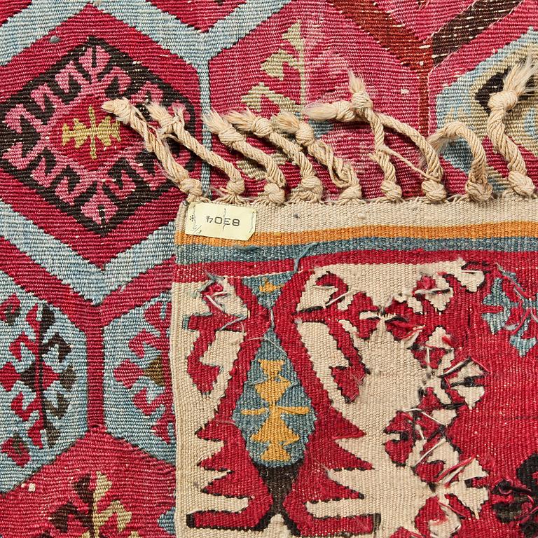 MATTOR, 2 st, Kelim, old, 384x70 resp 390x66.