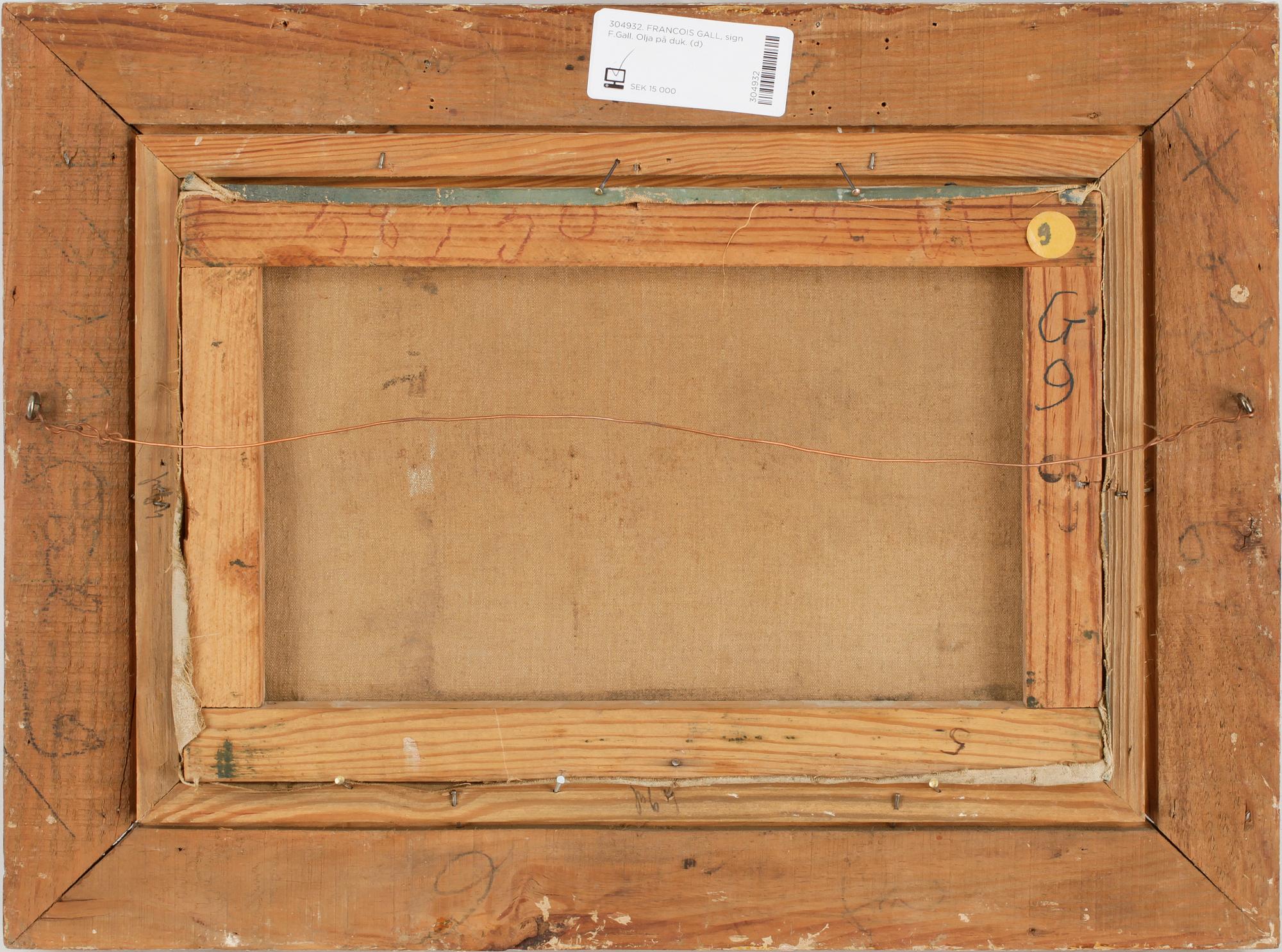 FRANCOIS GALL, sign F.Gall. Oil on canvas.