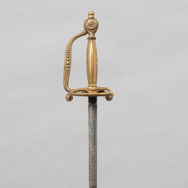 Dress sword, English early 20th century, with scabbard.