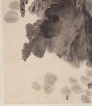 Pu Hua (1837-1911), akvarell och tusch på papper. Lotus.