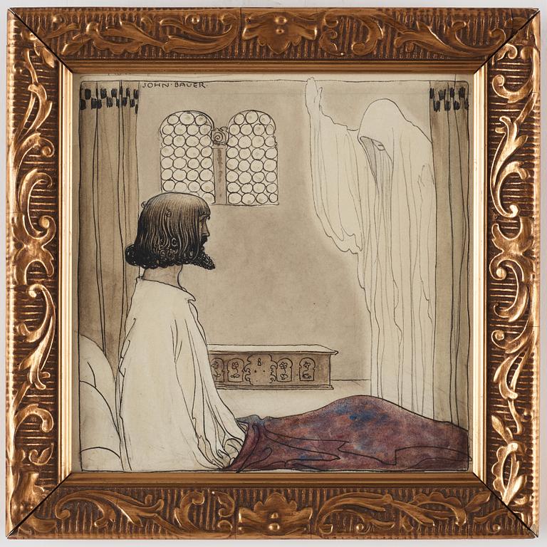 John Bauer, "Kung Helamund och slottsrået".