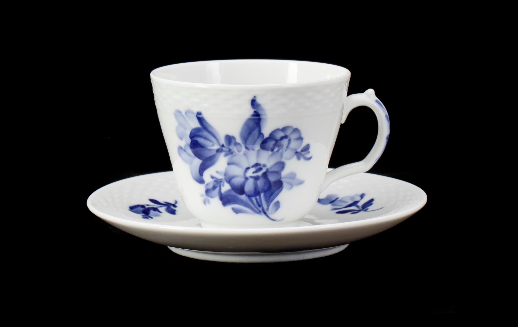 SERVIS, 11 delar, porslin, "Blå blomst", Royal Copenhagen. 1900-talets mitt.