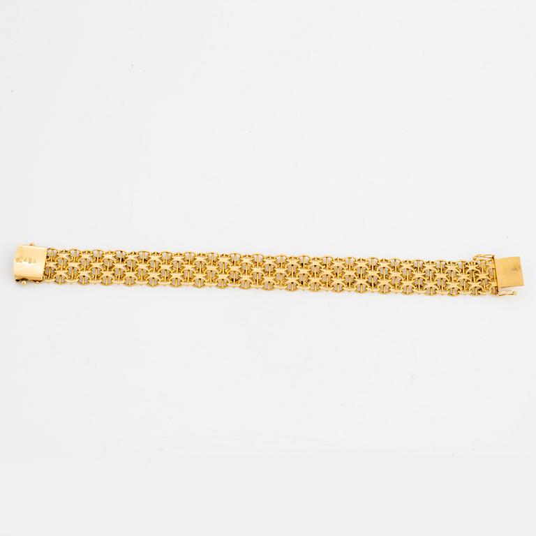 ARMBAND, 18K guld, x-länk.