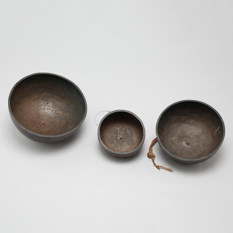 A set of Chinese chime bells, 20th Century.