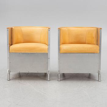 Mats Theselius, fåtöljer, ett par, "Aluminiumfåtölj", Källemo, Värnamo, efter 1990.