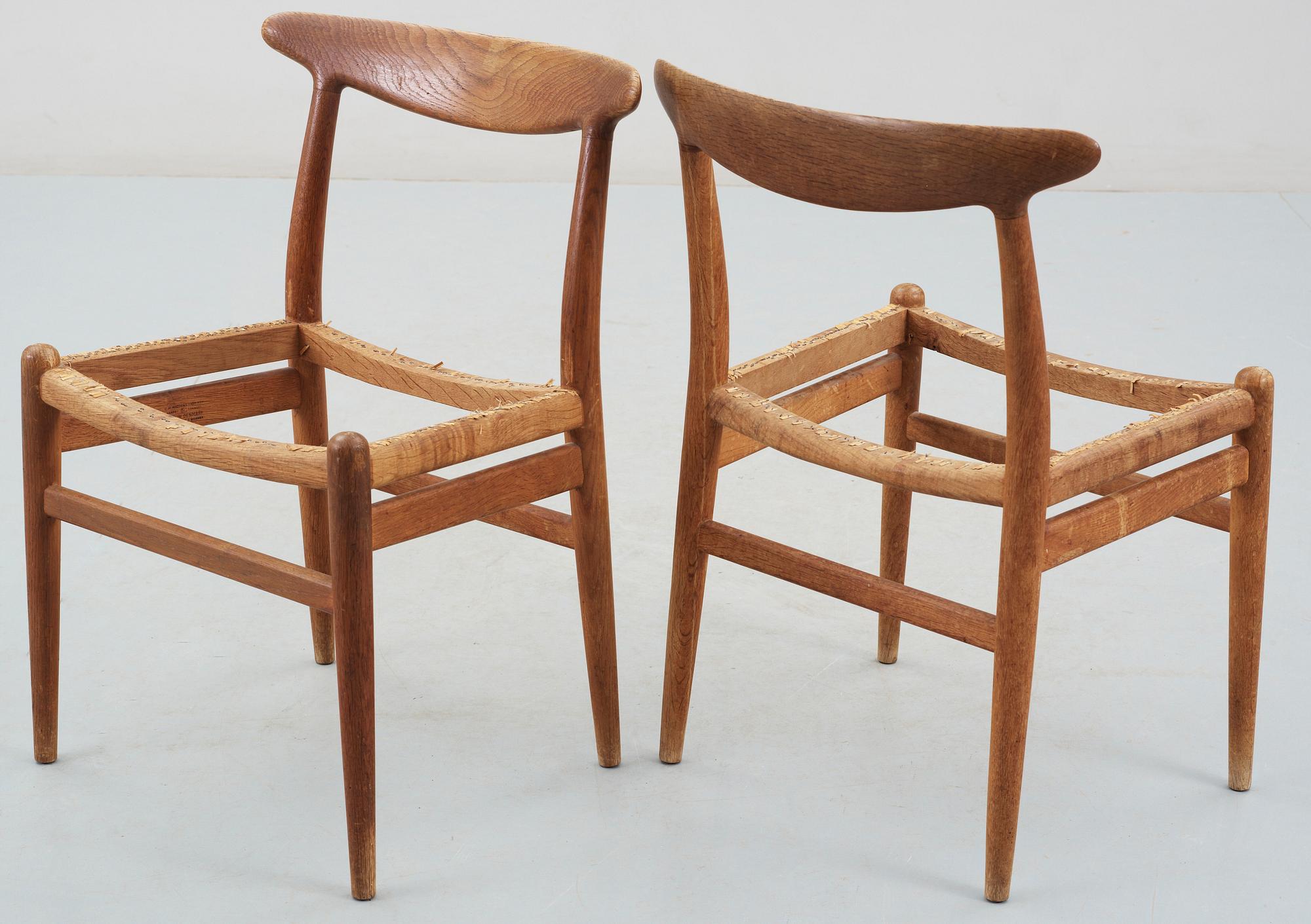 STOLAR, 4 st, Hans J Wegner, CM Madsens Fabriker, Danmark, 1960-tal.