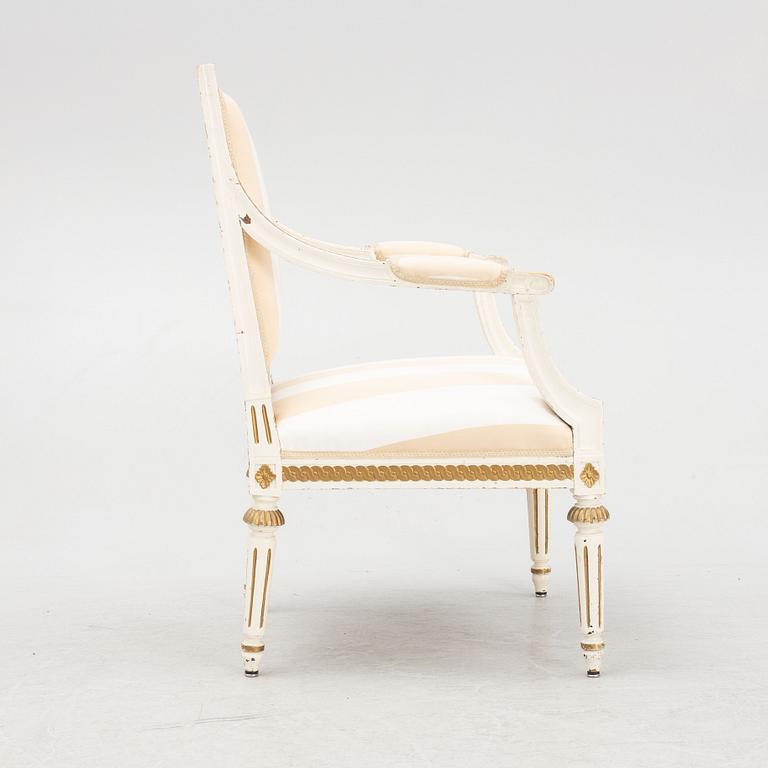 A Gustavian style chair, early 20th Century.