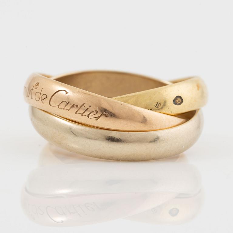 Cartier, ring, "Trinity", 18K trefärgat guld.