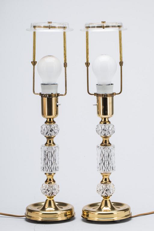 BORDSLAMPOR, ett par, 1900-talets andra hälft.