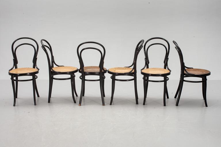 STOLAR, 6 st, bl a Thonet, 1900-talets första hälft.