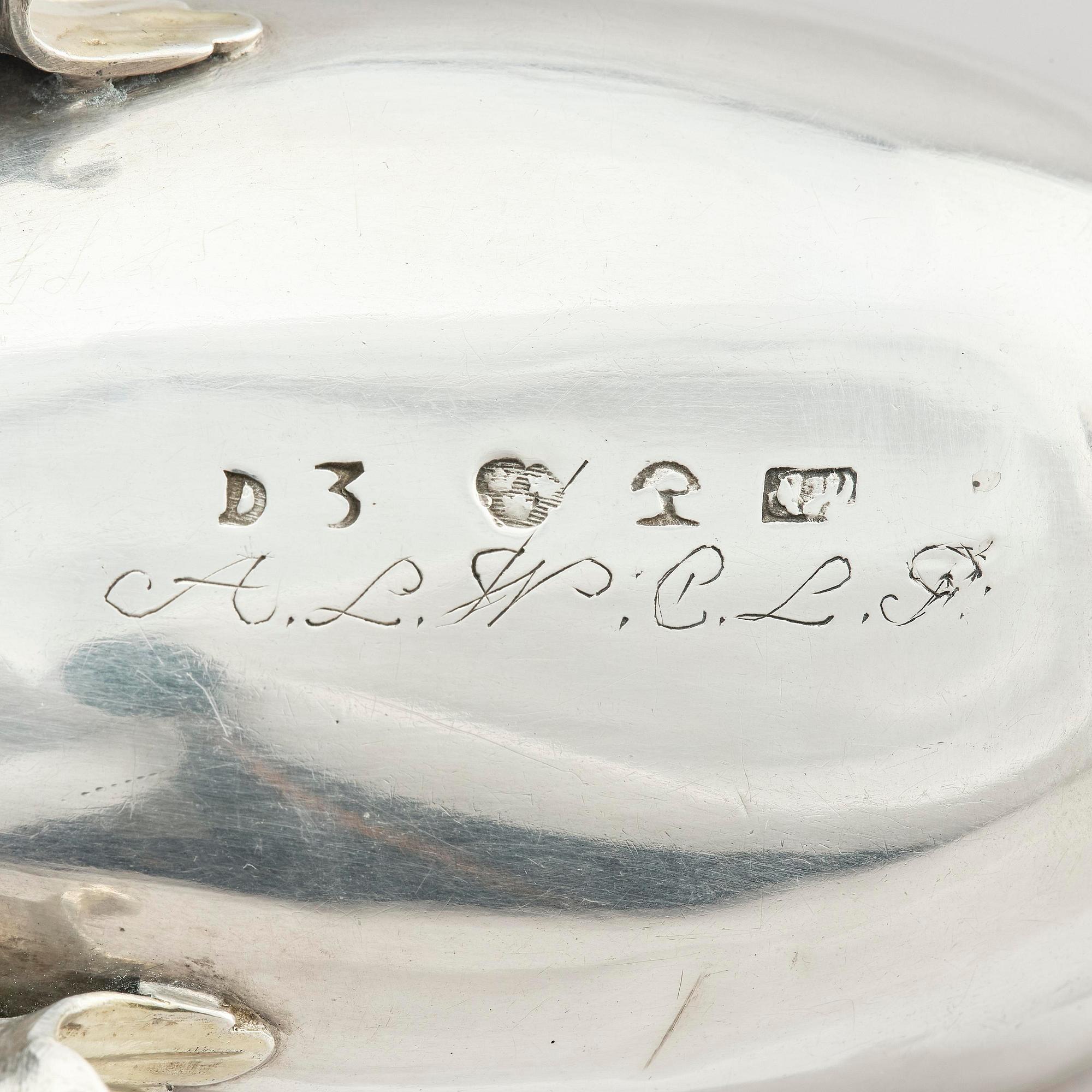 A Swedish early 19th century parcel-gilt cream-jug, mark of Johan Wasserman, Lindesberg, Sweden 1810.