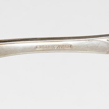 13 pieces of silver fish cutlery, model 'Prins Albert', CG Hallberg and GAB, Stockholm and Eskilstuna, 1958-73.