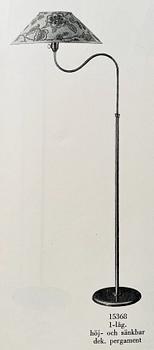 Harald Notini, a floor lamp, model '15368', Arvid Böhlmarks Lampfabrik, Sweden, 1940s.