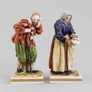 Two German porcelain figurines, 20th century.