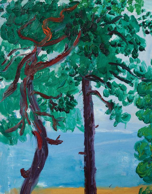 Inge Schiöler, View through the trees.