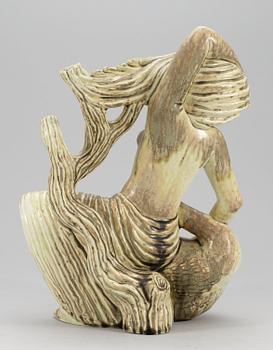 A Stig Lindberg stoneware sculpture, "Leda och Svanen", Gustavsberg 1940´s.