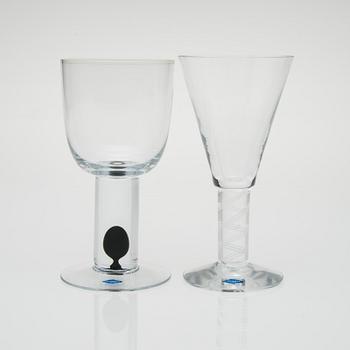 BÄGARE, 2 st, glas, Nuutajärvi.