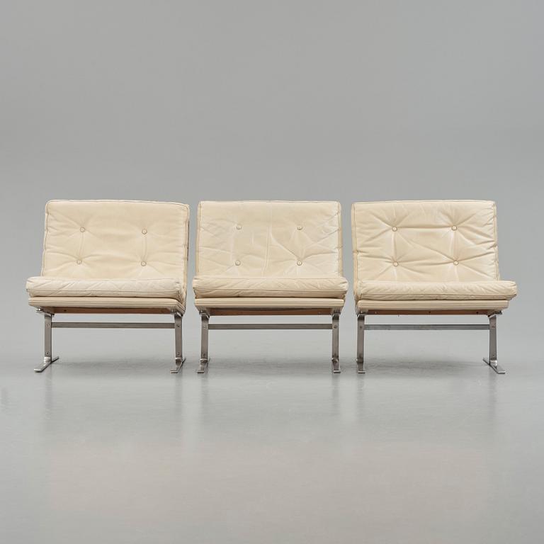 Poul Nørreklit, fåtöljer 3 st. / modulsoffa, Selectform, Danmark 1960-tal.