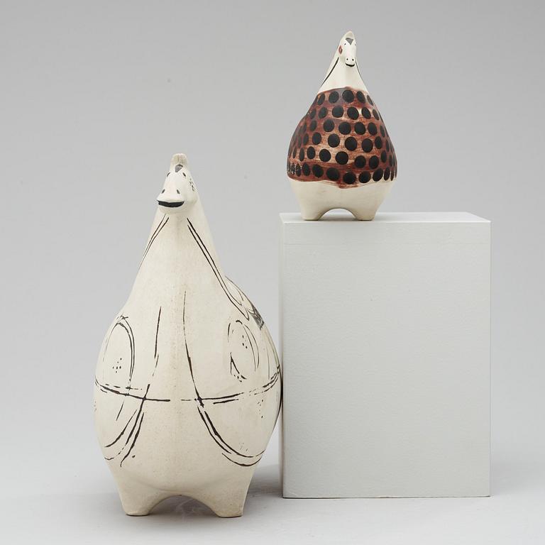 Two Stig Lindberg stoneware 'Springare' sculptures, Gustavsberg Studio.