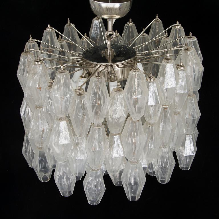 Carlo Scarpa, a 1950's/60's 'Polyhedra' chandelier for Venini Murano Italy.