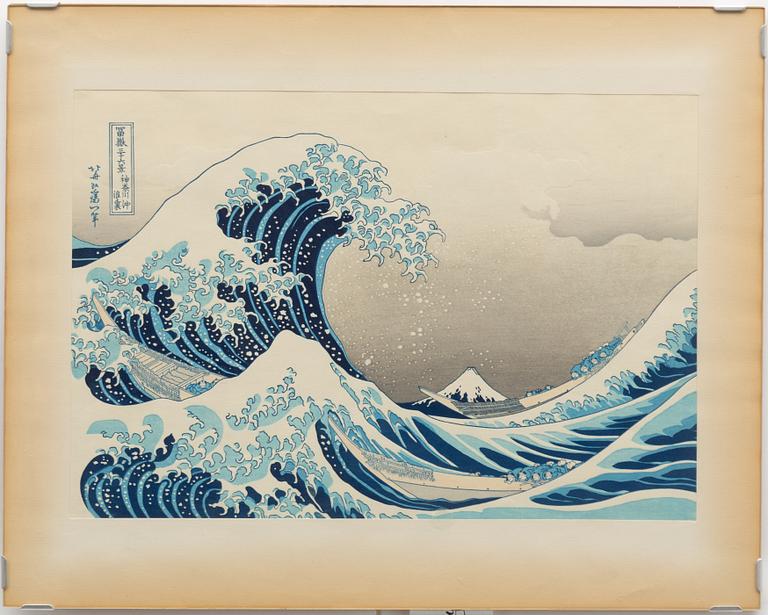 Katsushika Hokusai, after, 'Under the Wave off Kanagawa', also known as 'The Great Wave', later publ. 20th century.
