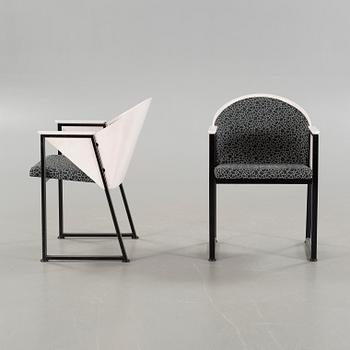 A set of four chairs, probably  Jouko Järvisalo.
Second hälft of the 20th century.