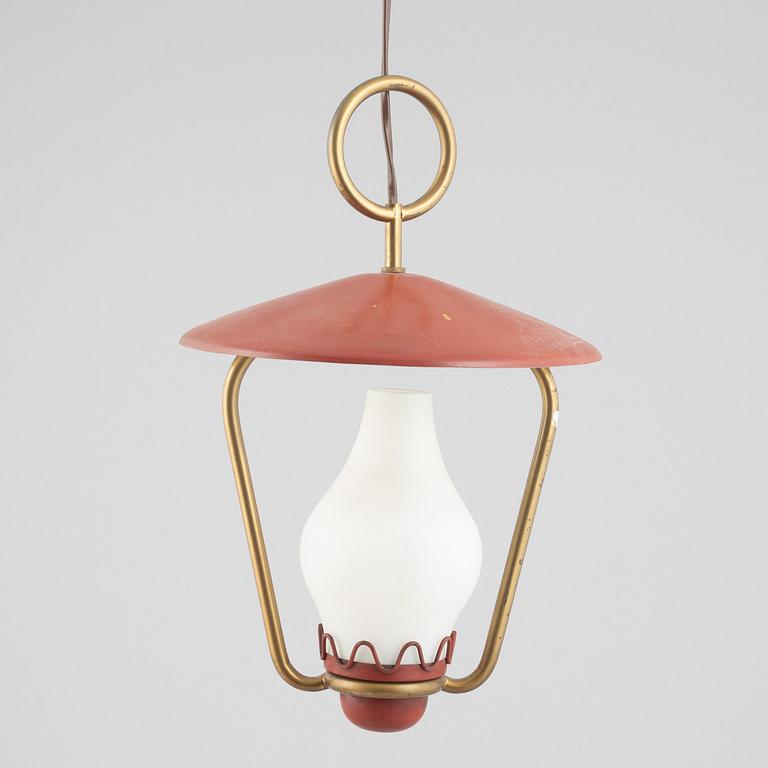 Hans Bergström, probably. A Swedish Modern ceiling lamp, Ateljé Lyktan, Åhus, 1940s.