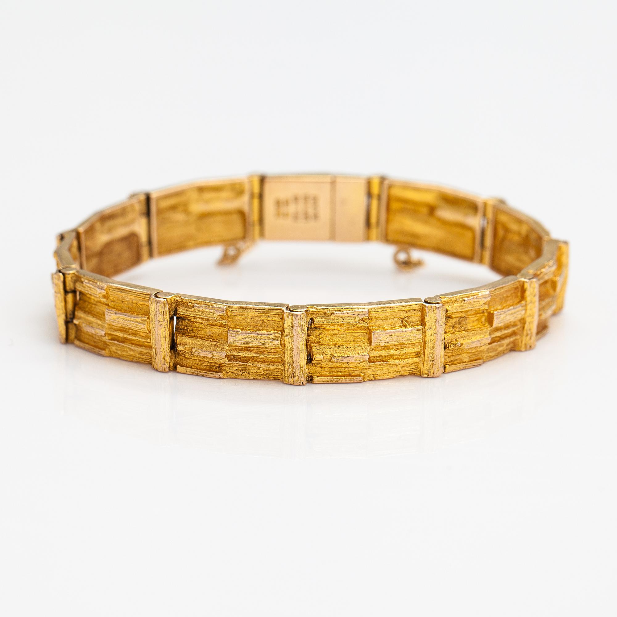 Björn Weckström, A 14K gold bracelet "Cascade". Lapponia 1973.