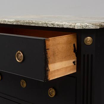 a gustavian style chest of drawers from the early 20th century.