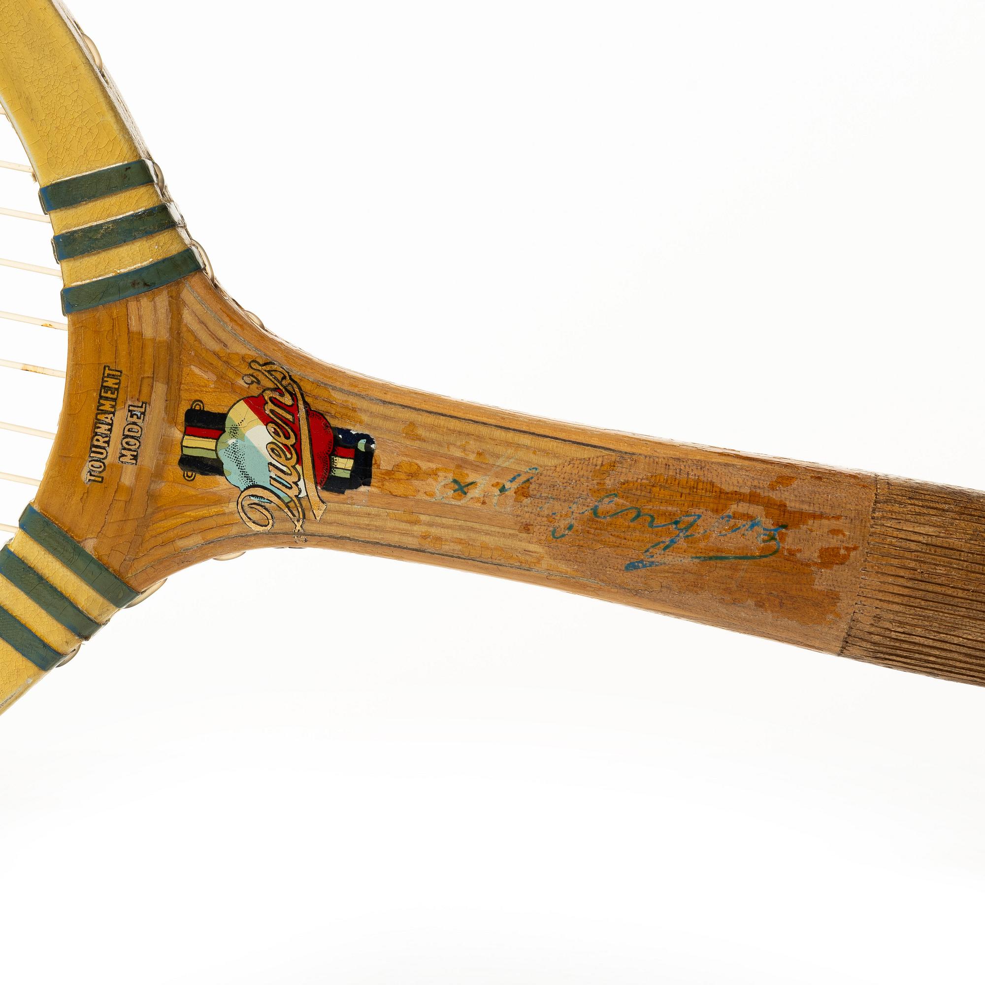 Tennis racket, provenance: King Gustaf V.