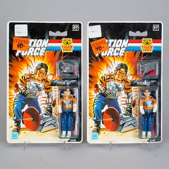 ACTION FORCE / GI JOE, 4 stycken actionfigurer i förpackning, Hasbro, 1988-89.