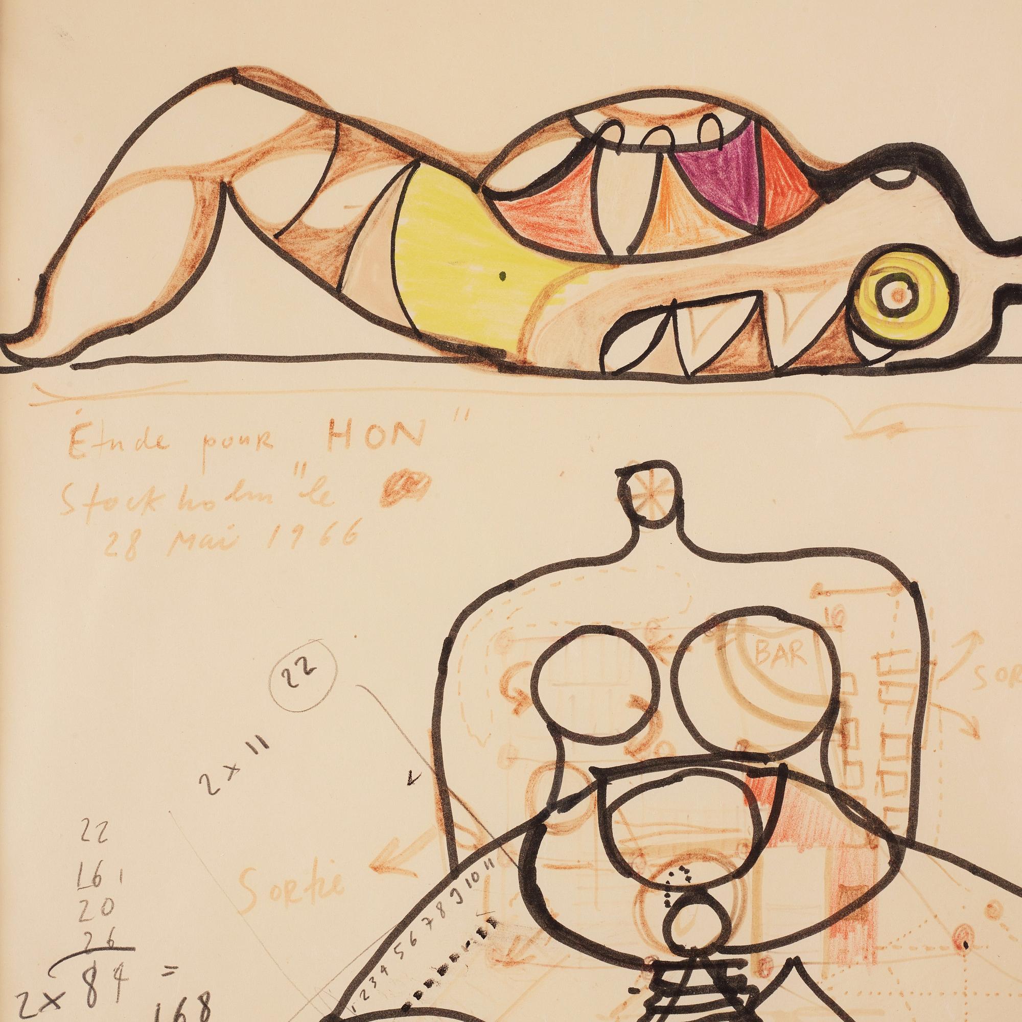 Niki de Saint Phalle, "Ètude pour HON".