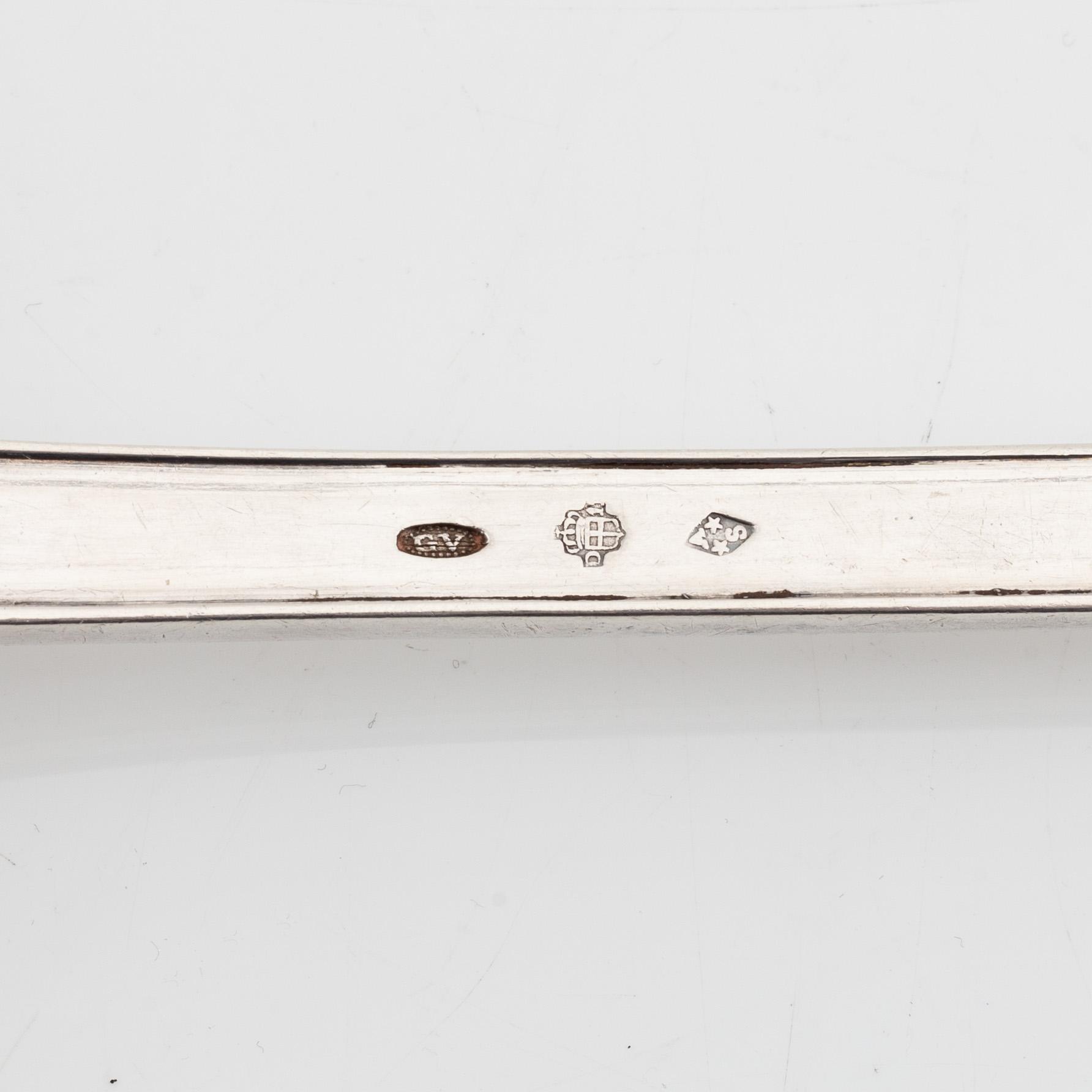 Slev silver, oidentifierad mästare, Turin 1809, Italien.