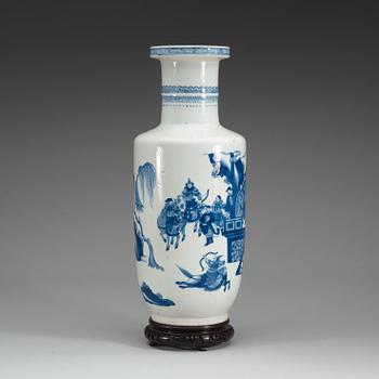 A  blue and withe vase, 20th Century with Kangxi six character mark.