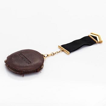 Eterna, pocket watch, savonette, 50 mm, 18K gold, chain 14K.