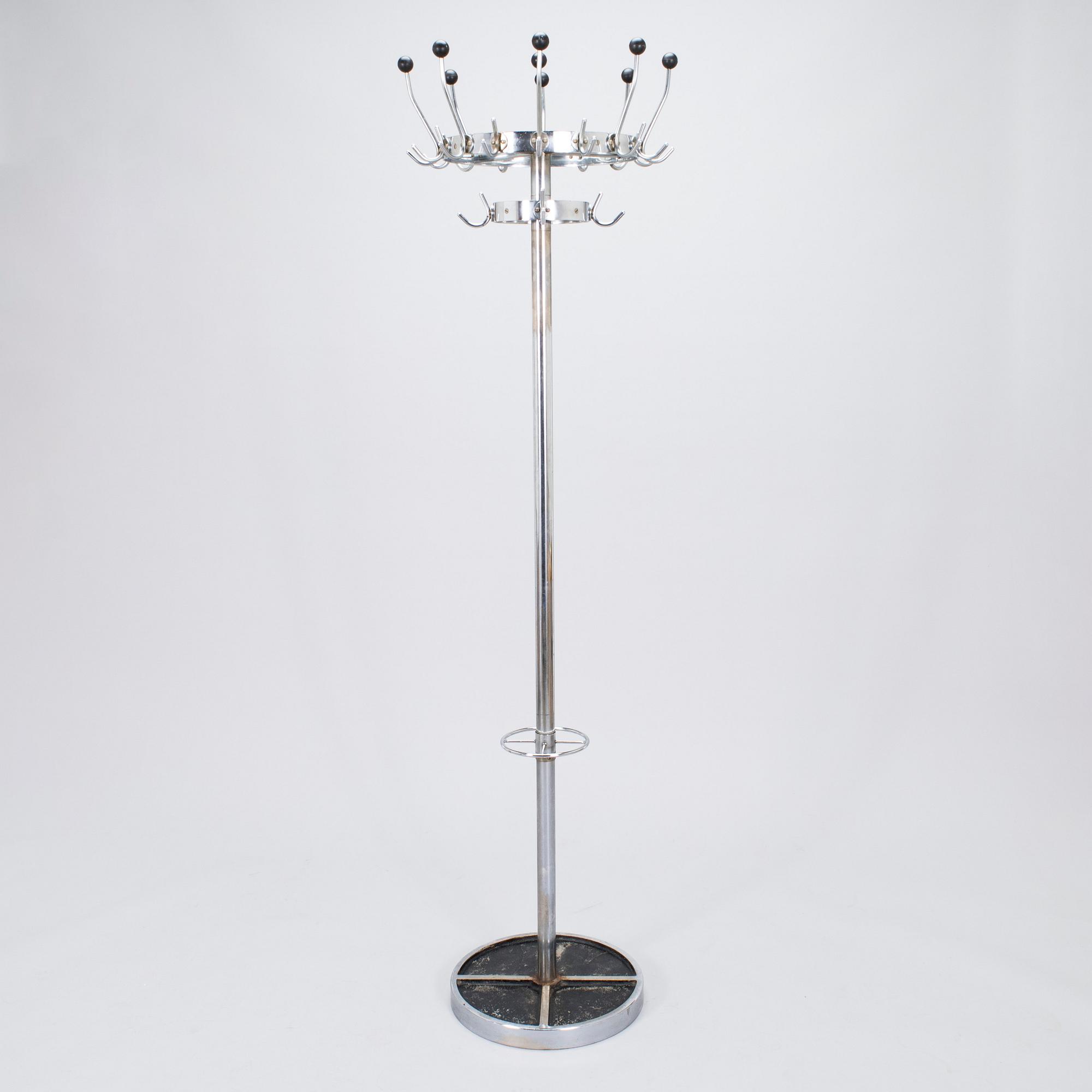 A 1960s coat rack, manufacturer Mako oy, Finland.