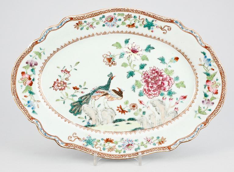 FAT, porslin. Kompaniporslin. Qing dynastin. Qianlong (1736-95).