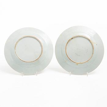 Six Famille Rose porcelain plates, China, Qianlong (1736-95).