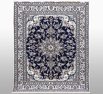 A carpet, Nain, part silk, ca 202 x 148 cm.