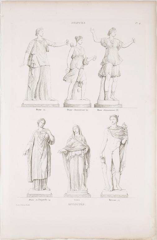 PIERRE BOUILLON, Kopparstick, 2 st, 1800-talets första fjärdedel.