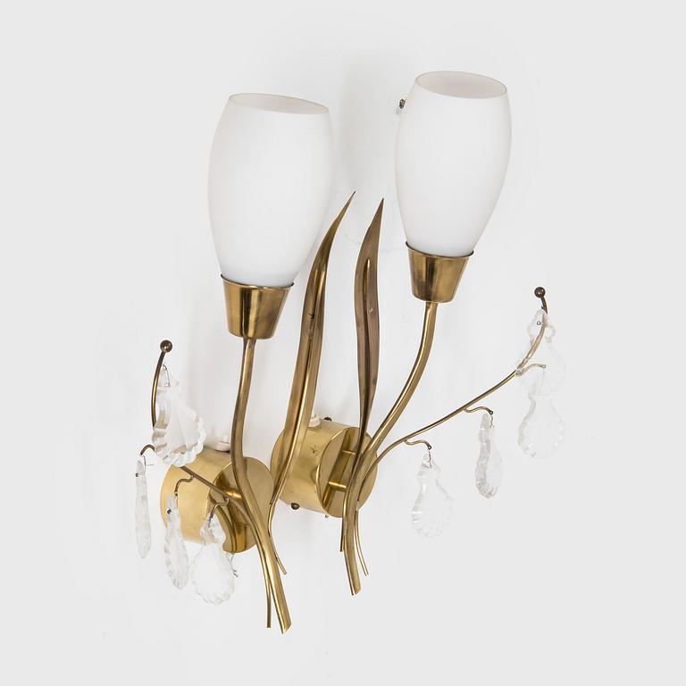 Maria Lindeman, vägglampor, ett par, 1900-talets mitt.