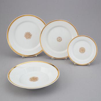 A 27 pcs 19th century KPM Berlin porcelain dinner service.