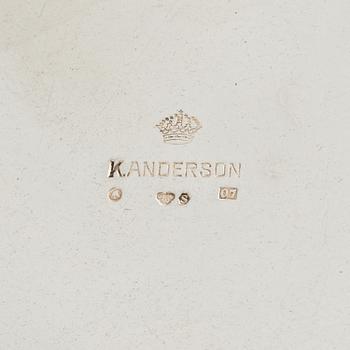 K. Anderson, skål, silver, Stockholm, 1916.